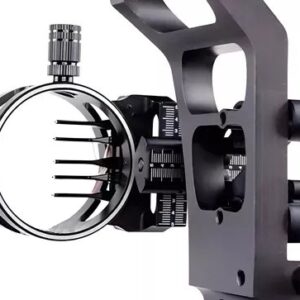 Mira de 5 pines de fibra óptica ambidiestra con LED para arcos compuestos
